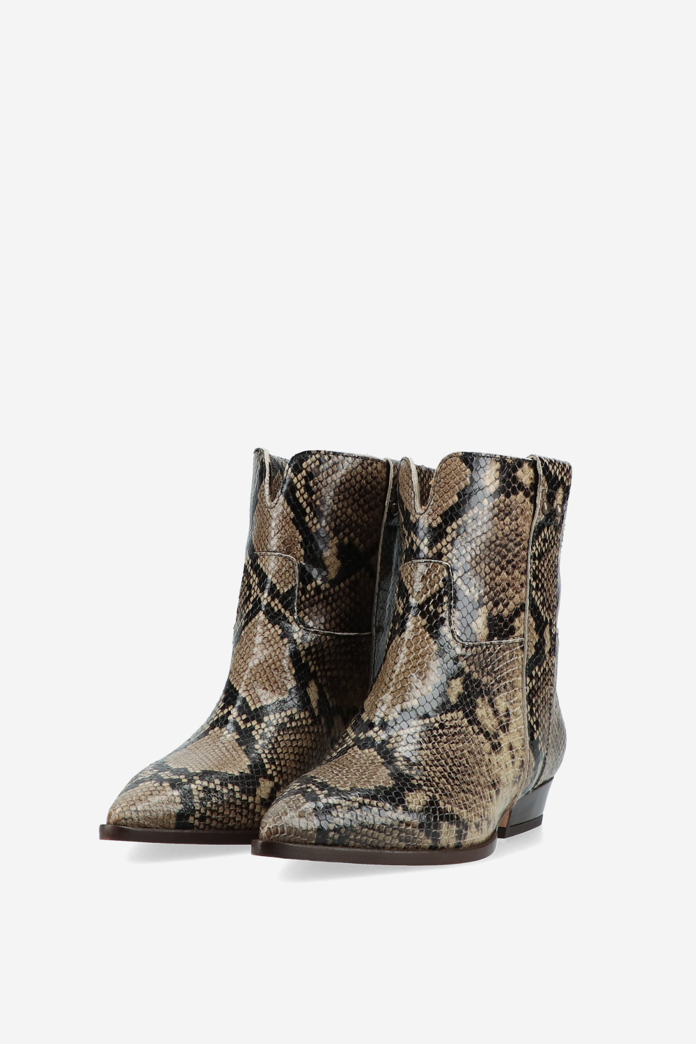 Pitone leather ankle boots