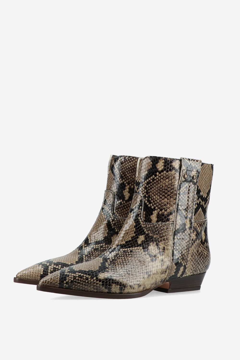 Pitone leather ankle boots