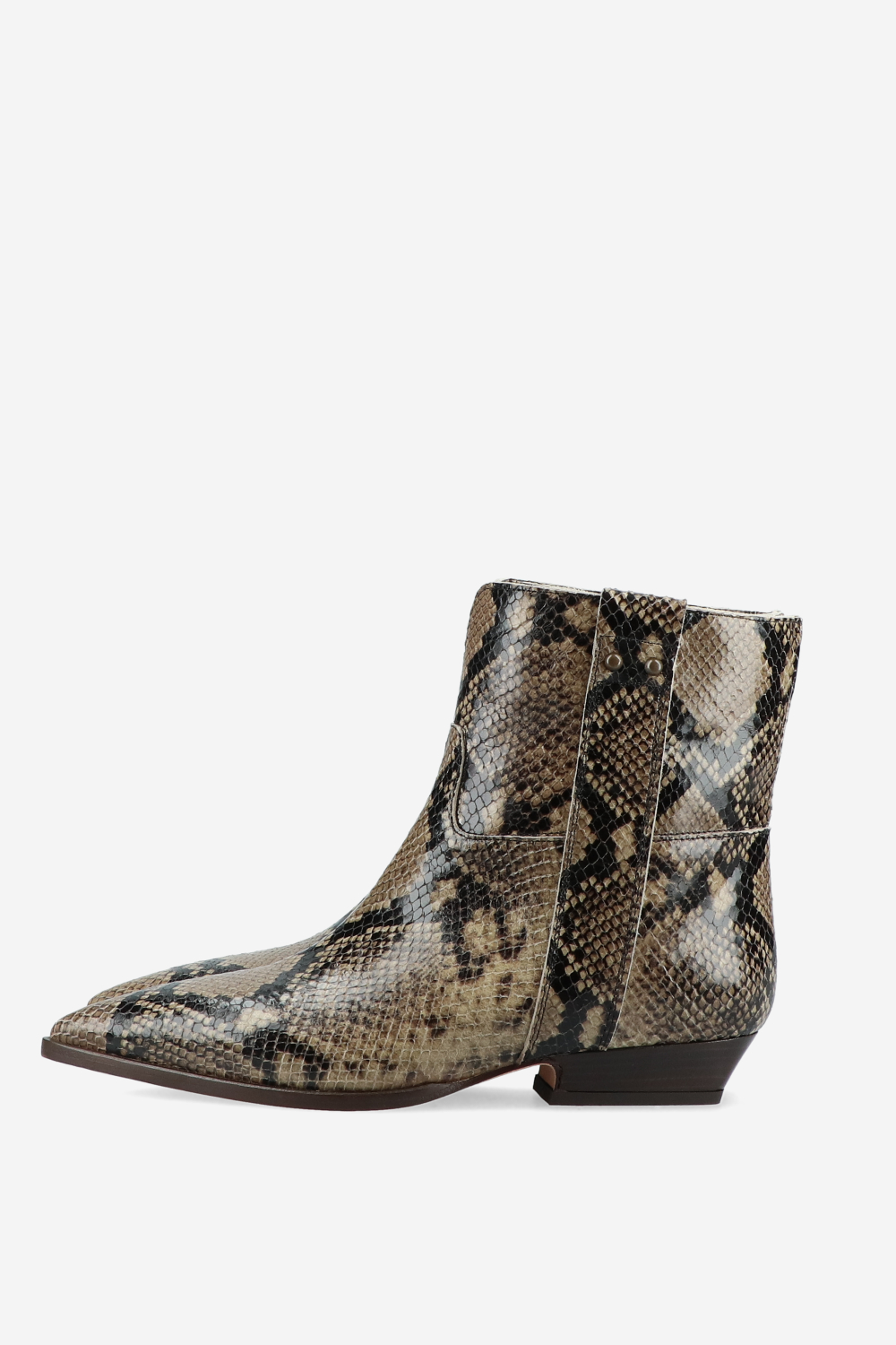 Pitone leather ankle boots