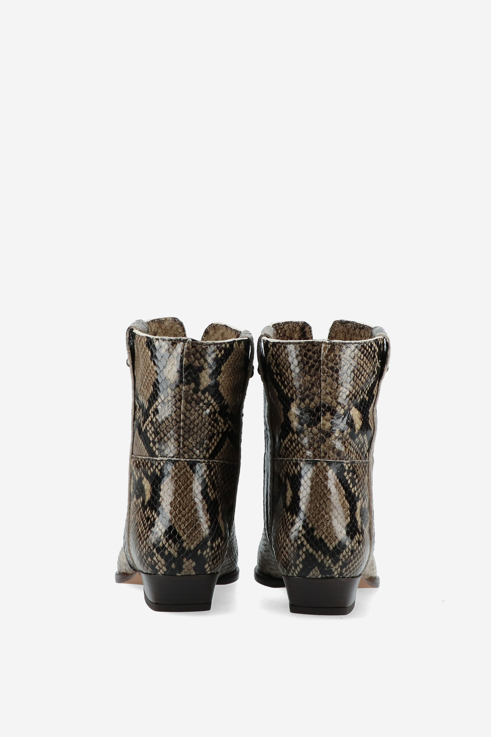 Pitone leather ankle boots