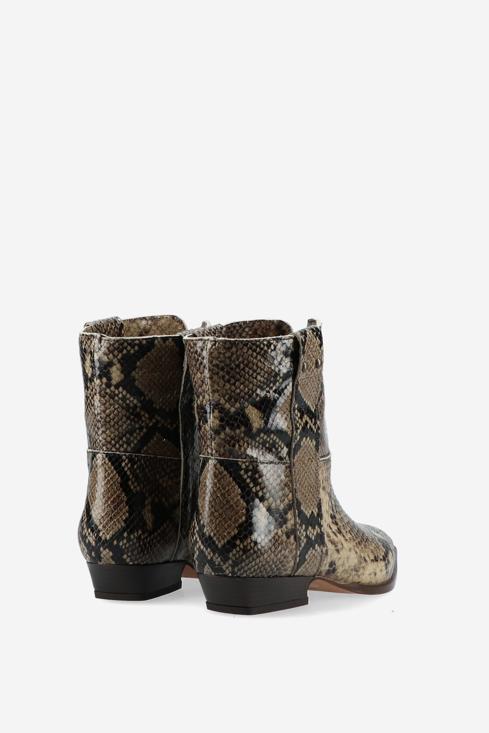 Pitone leather ankle boots