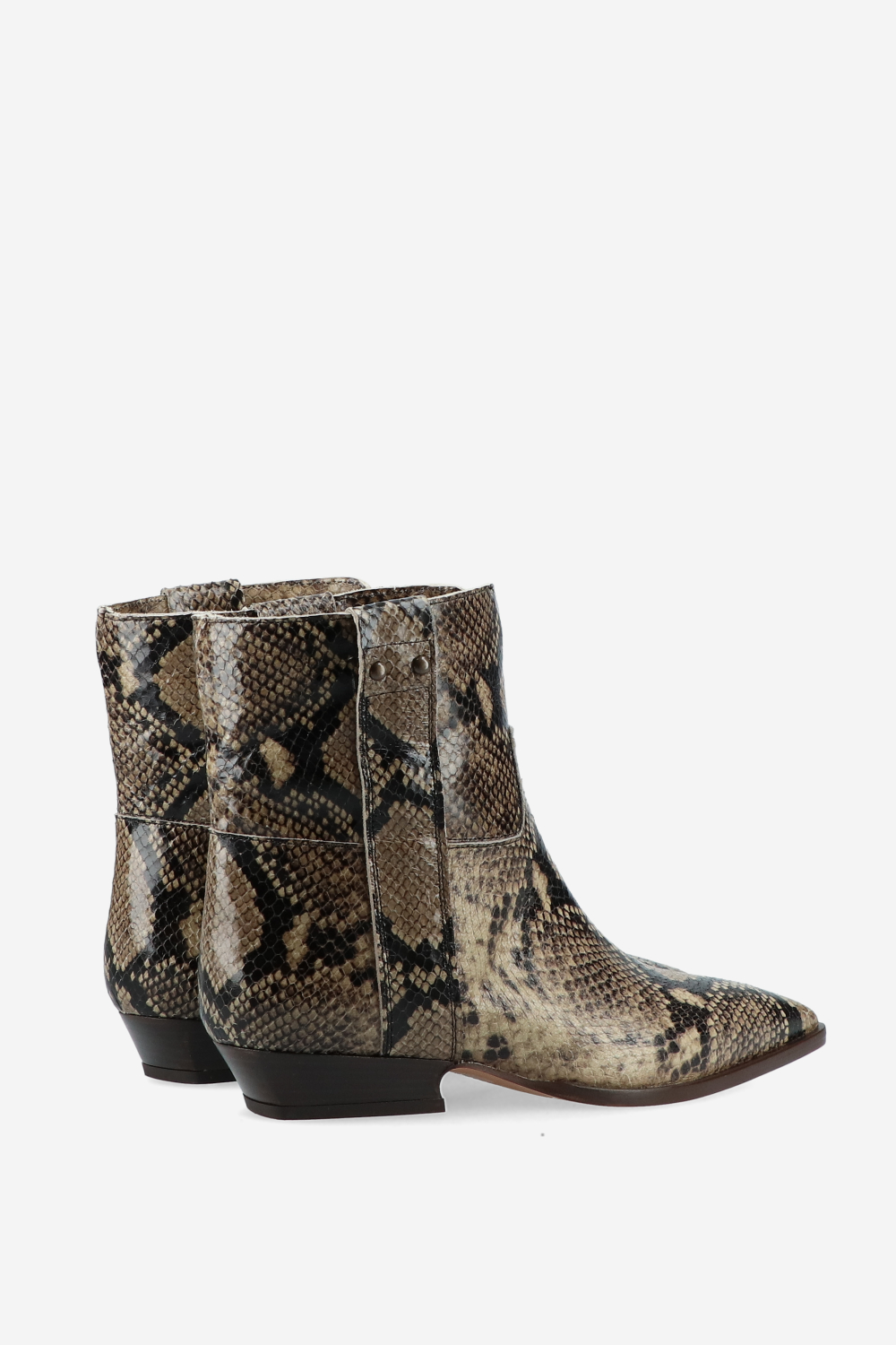 Pitone leather ankle boots