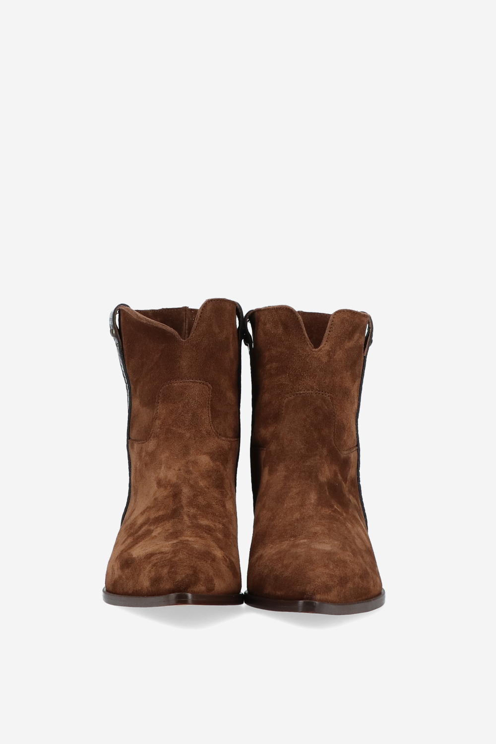 Croco suede ankle boots