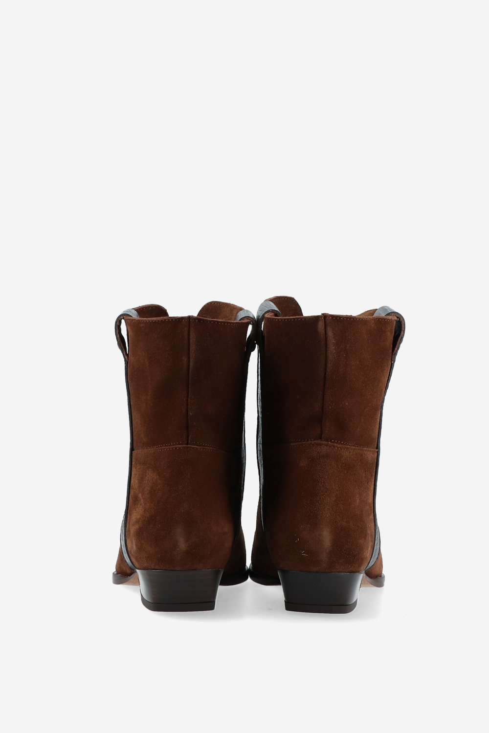 Croco suede ankle boots