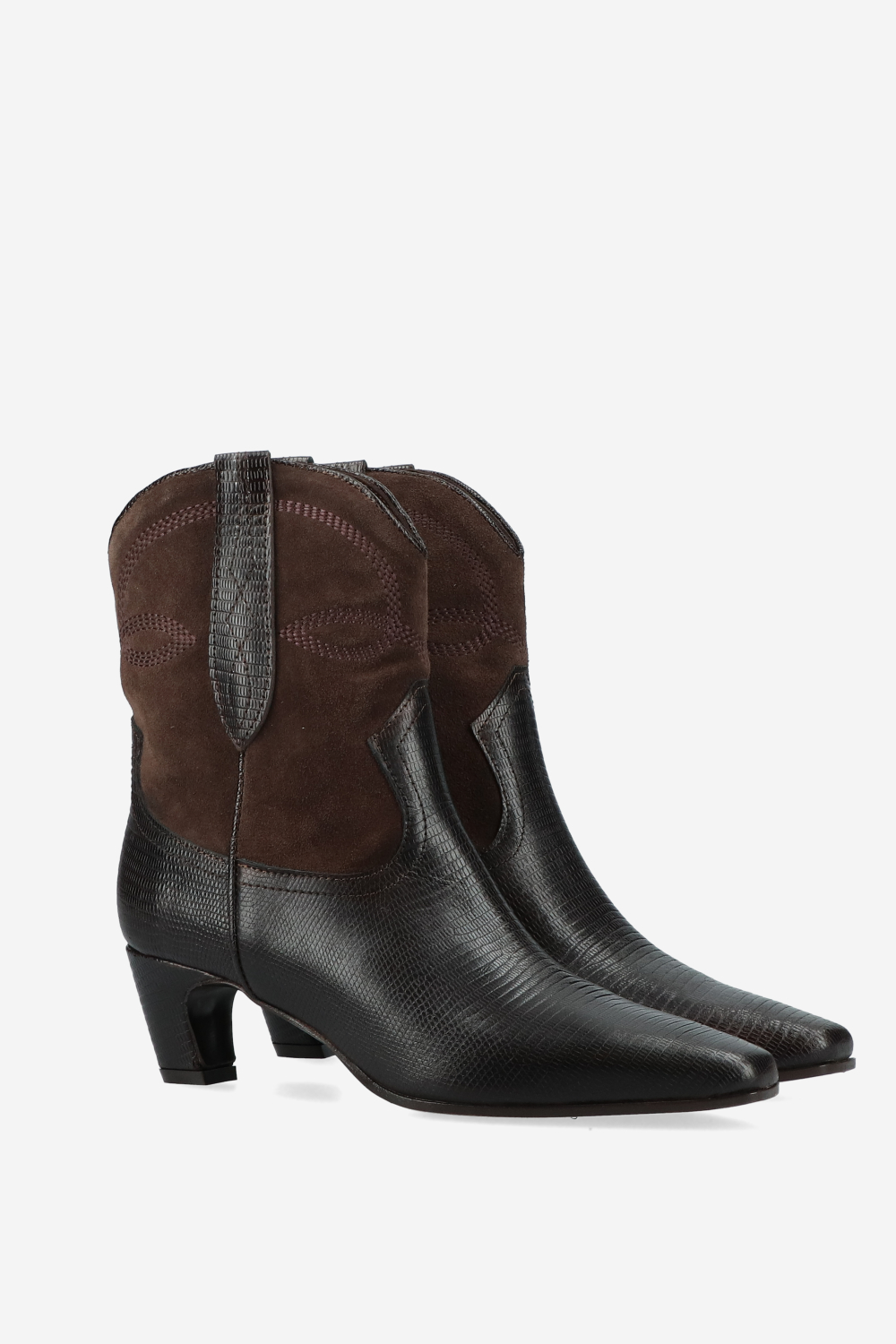 Julia Cerutti - Embroidered leather/suede boots