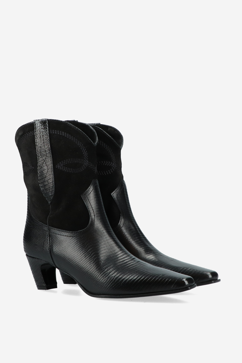 Julia Cerutti - Embroidered leather/suede boots