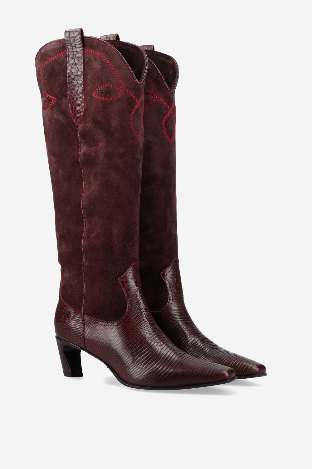 Julia Cerutti - Embroidered leather/suede boots