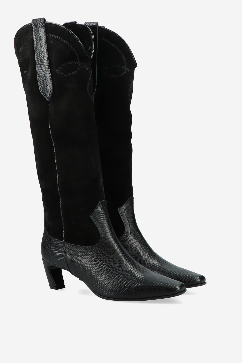 Julia Cerutti - Embroidered suede/leather boots