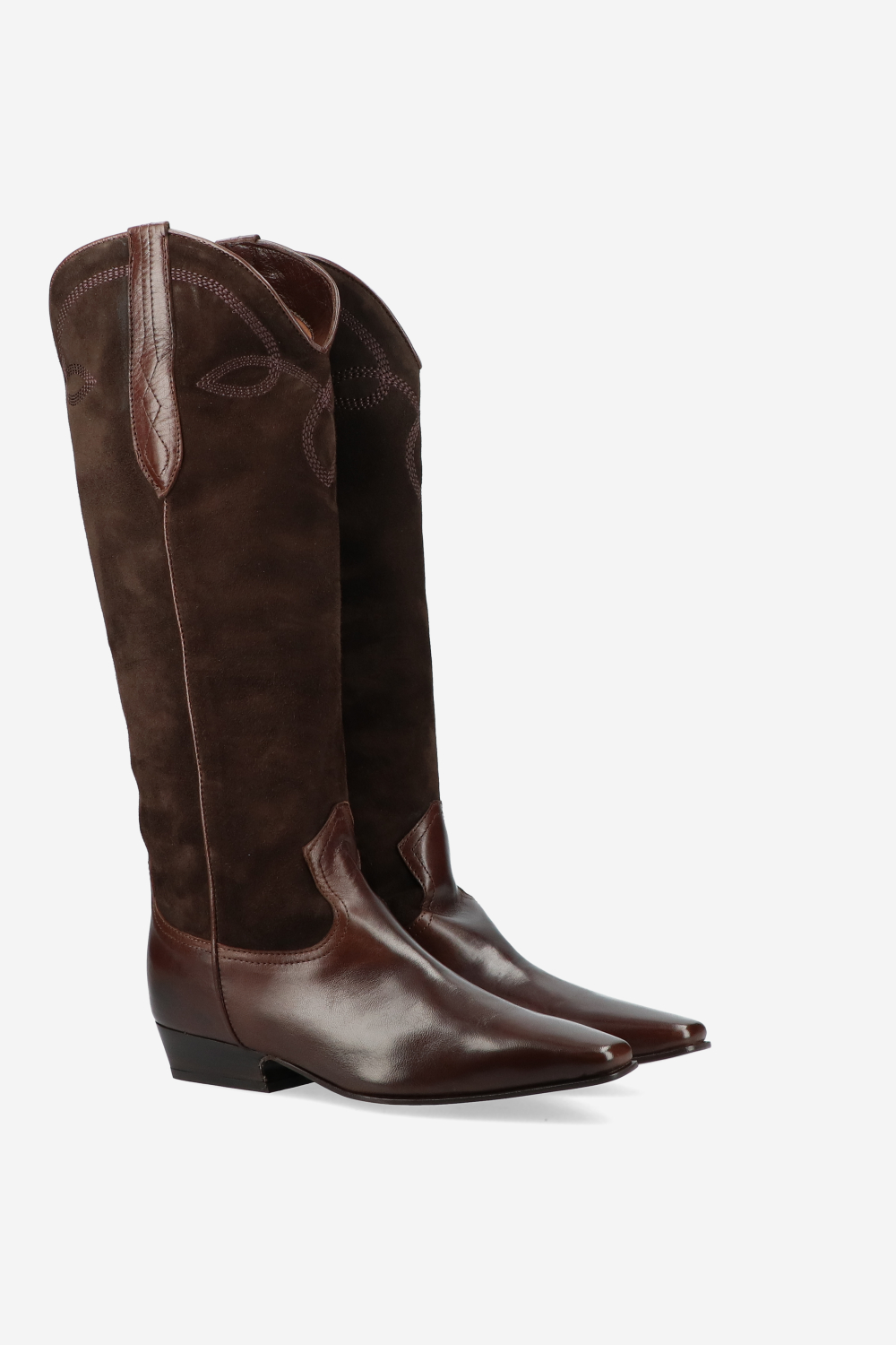 Julia Cerutti - Embroidered leather/suede boots