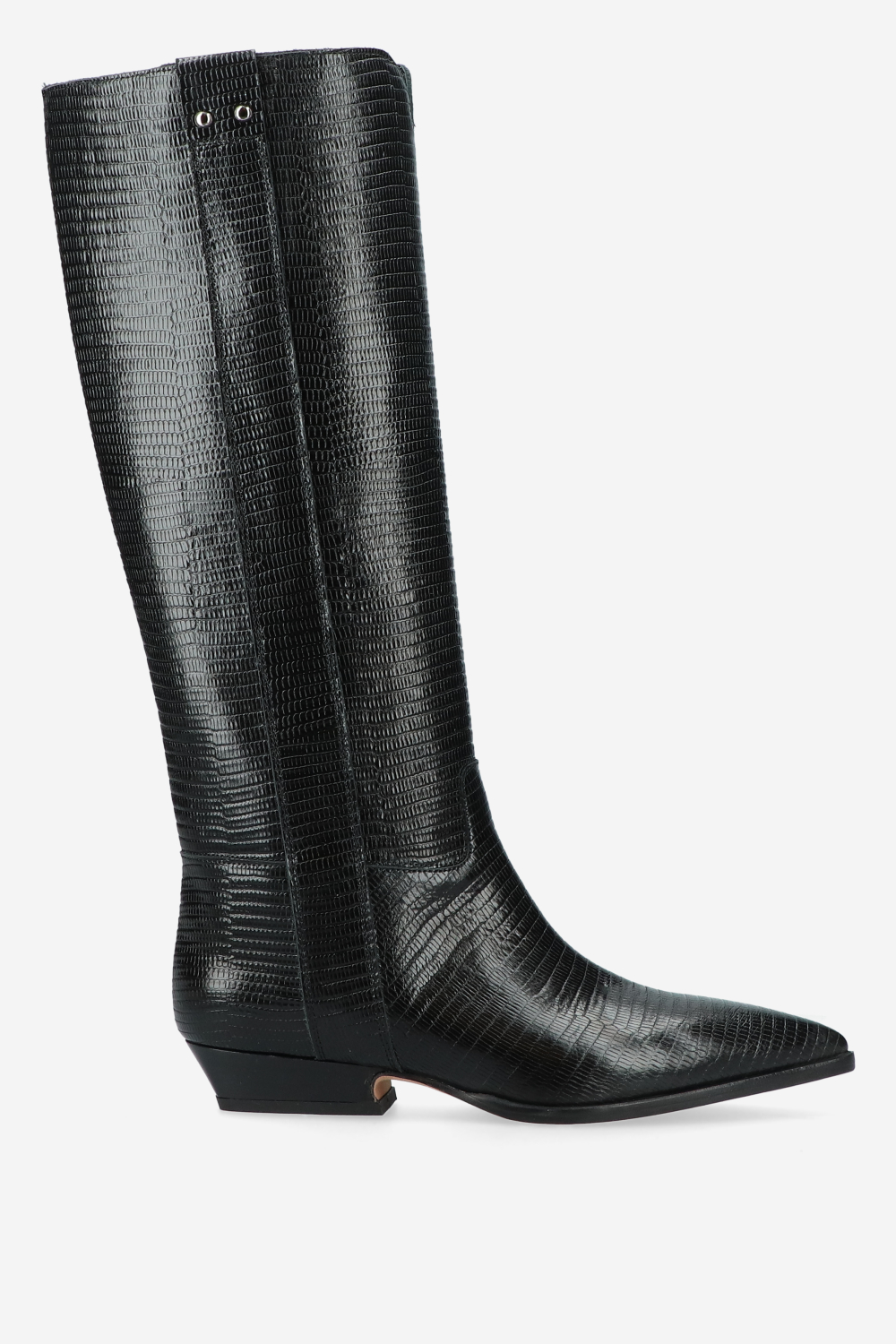Julia Cerutti - Croco knee-high leather boots