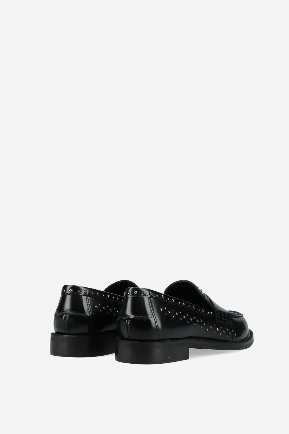 Studded leather loafers