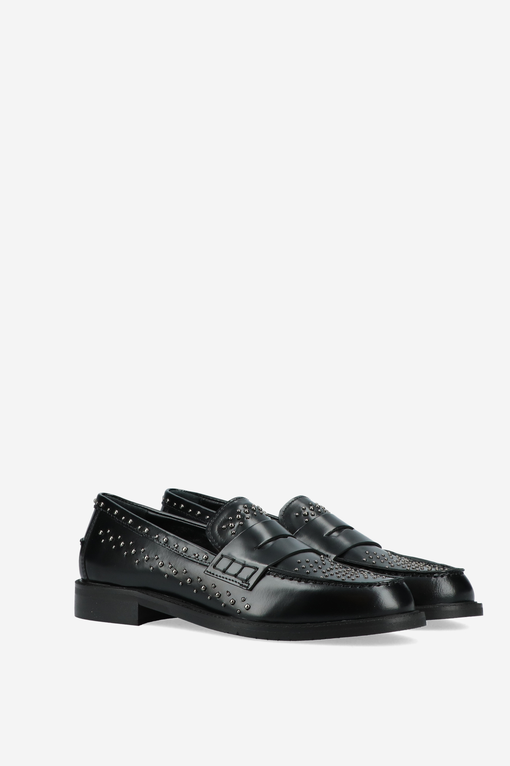 Julia Cerutti - Studded leather loafers