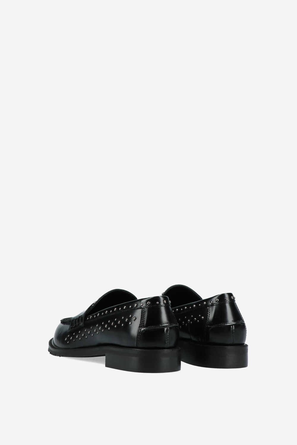 Studded leather loafers