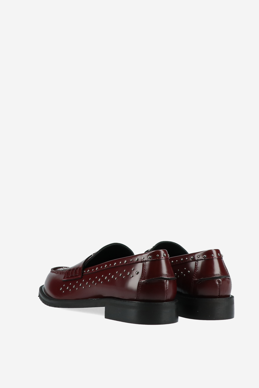 Studded leather loafers