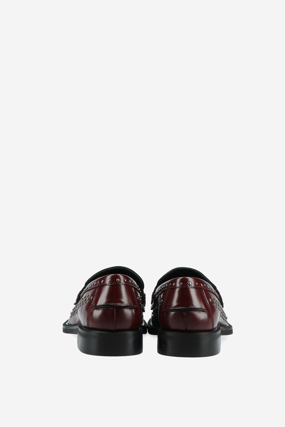 Studded leather loafers