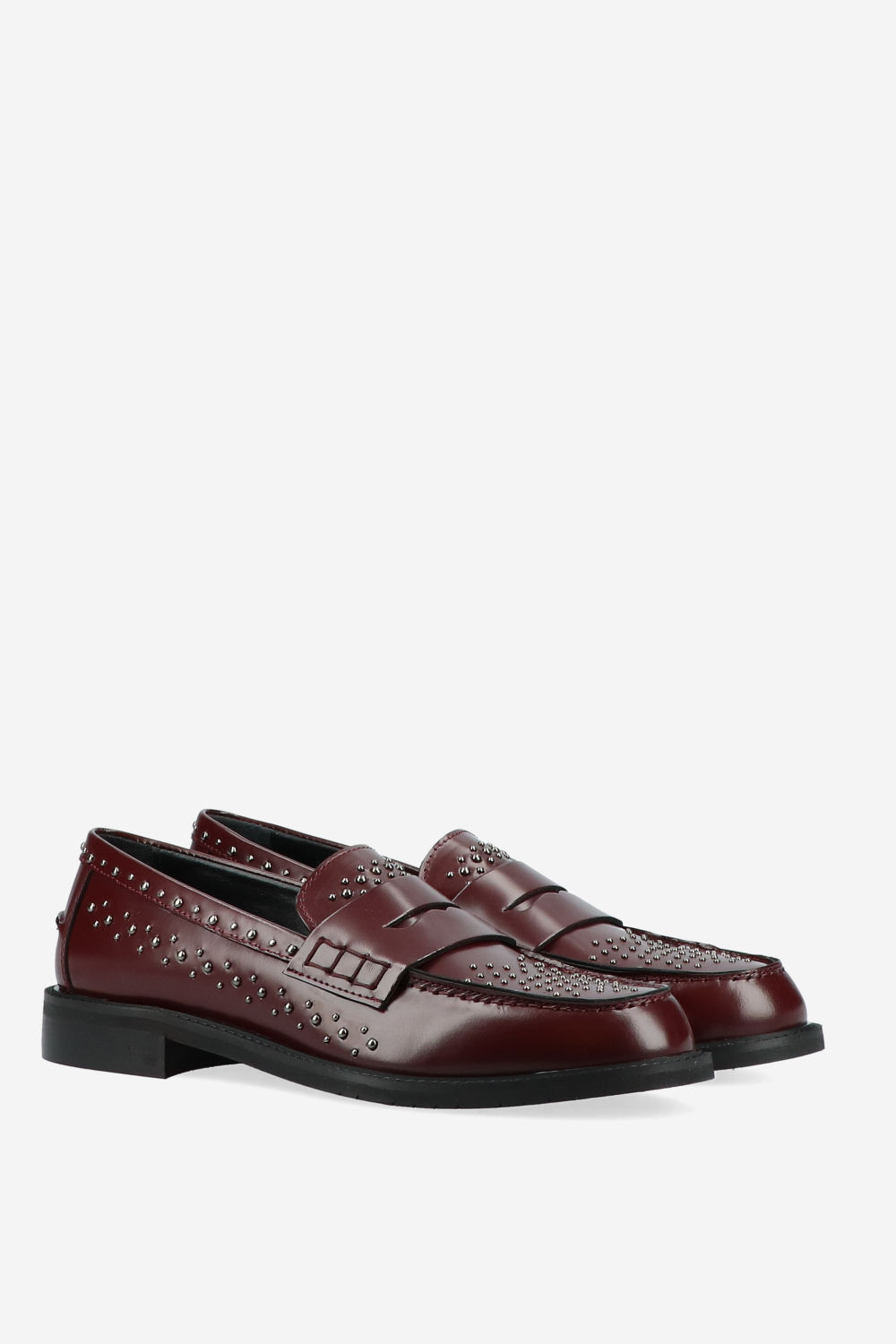Julia Cerutti - Studded leather loafers