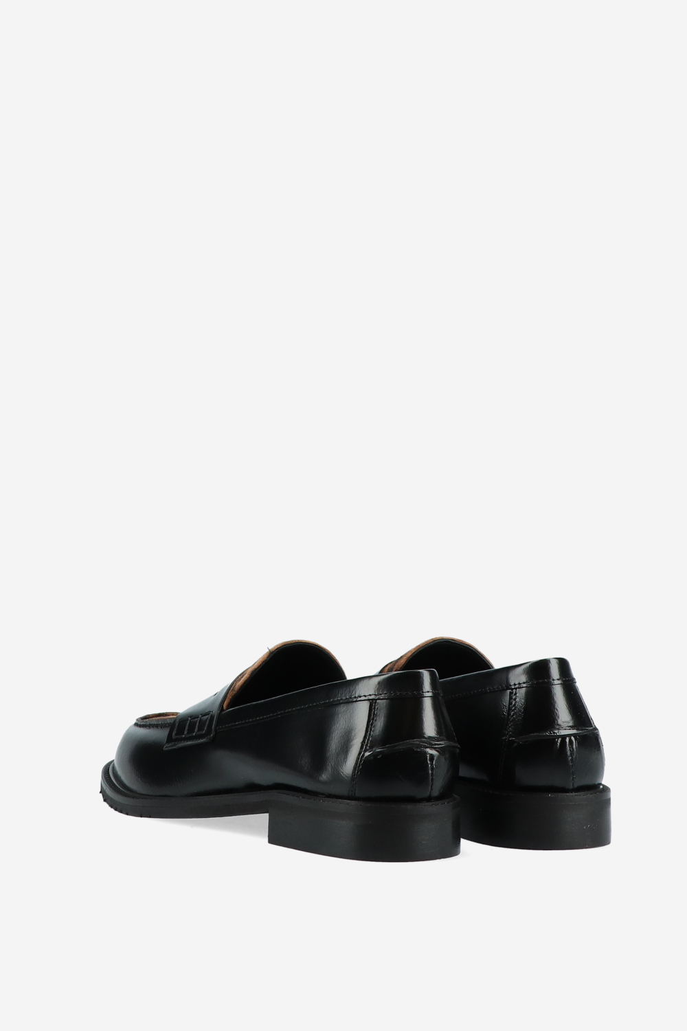 Leather printed suede loafers