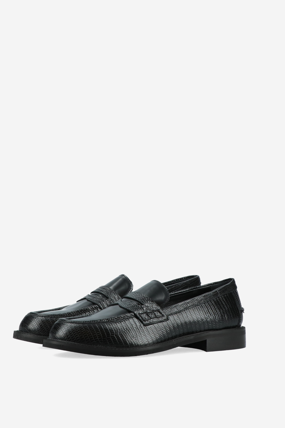 Penny croco leather loafers