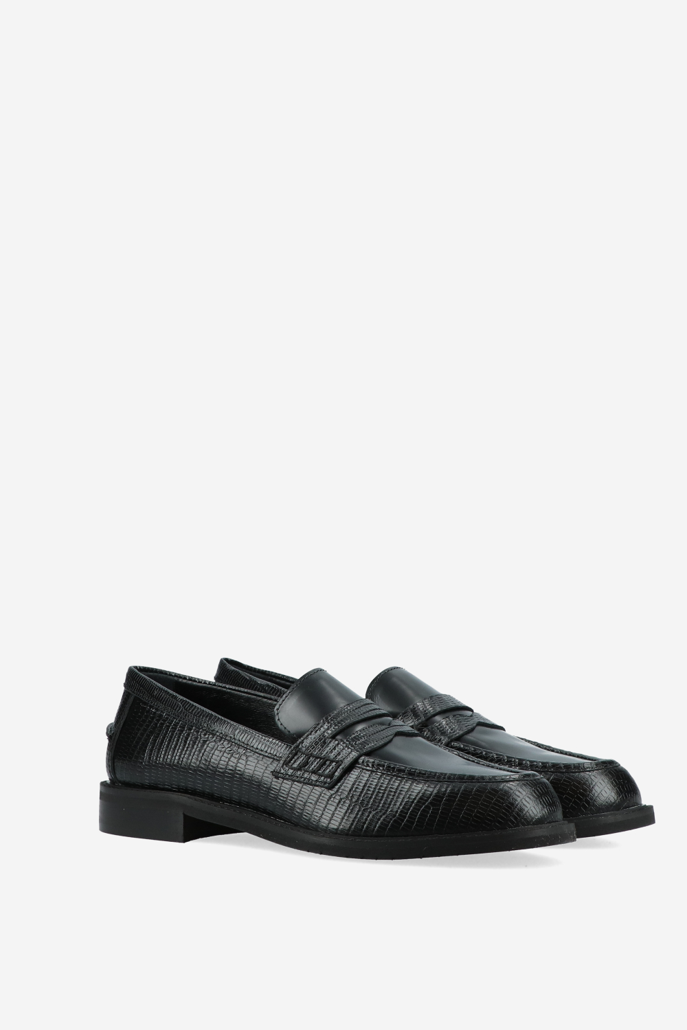 Julia Cerutti - Penny croco leather loafers