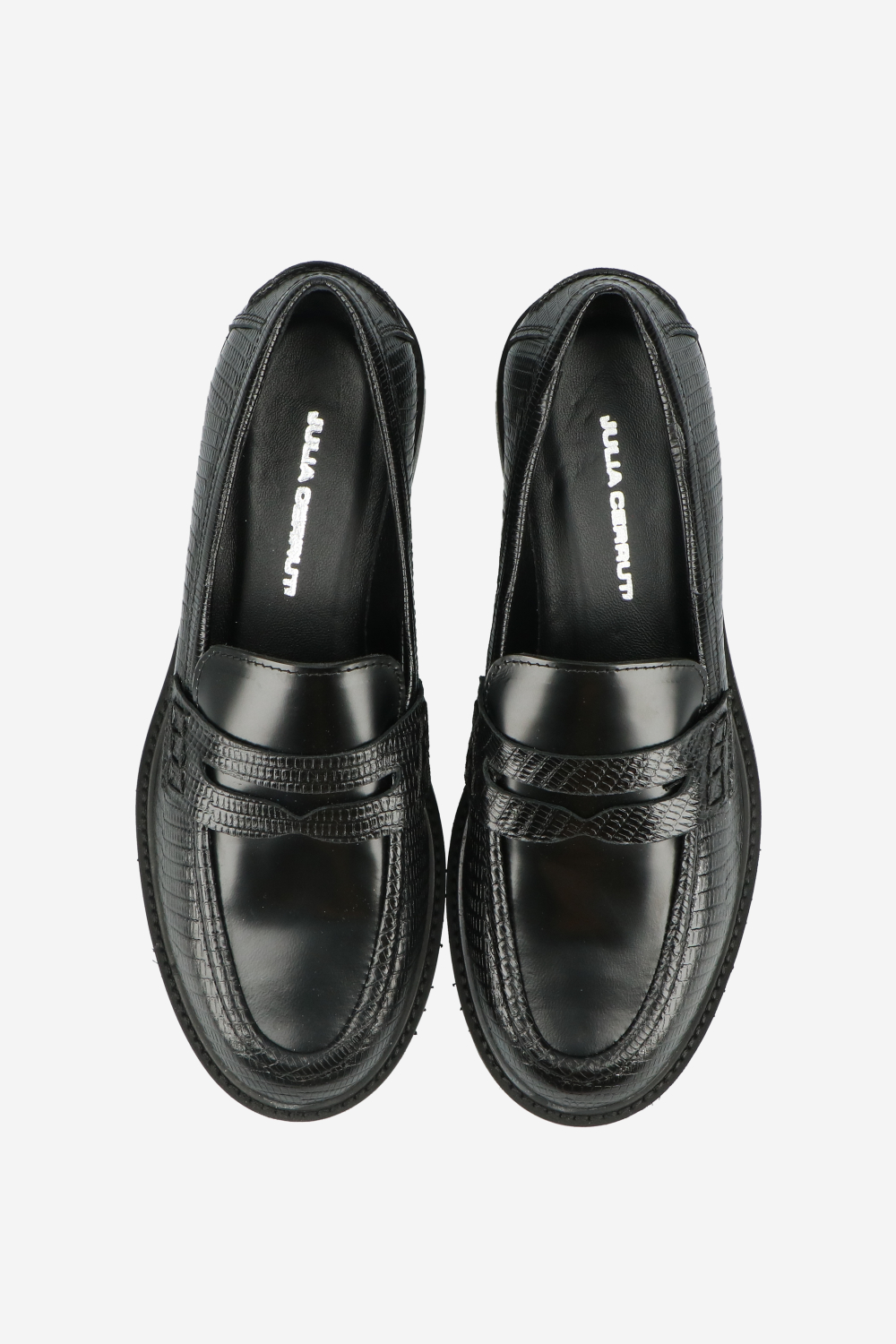 Penny croco leather loafers