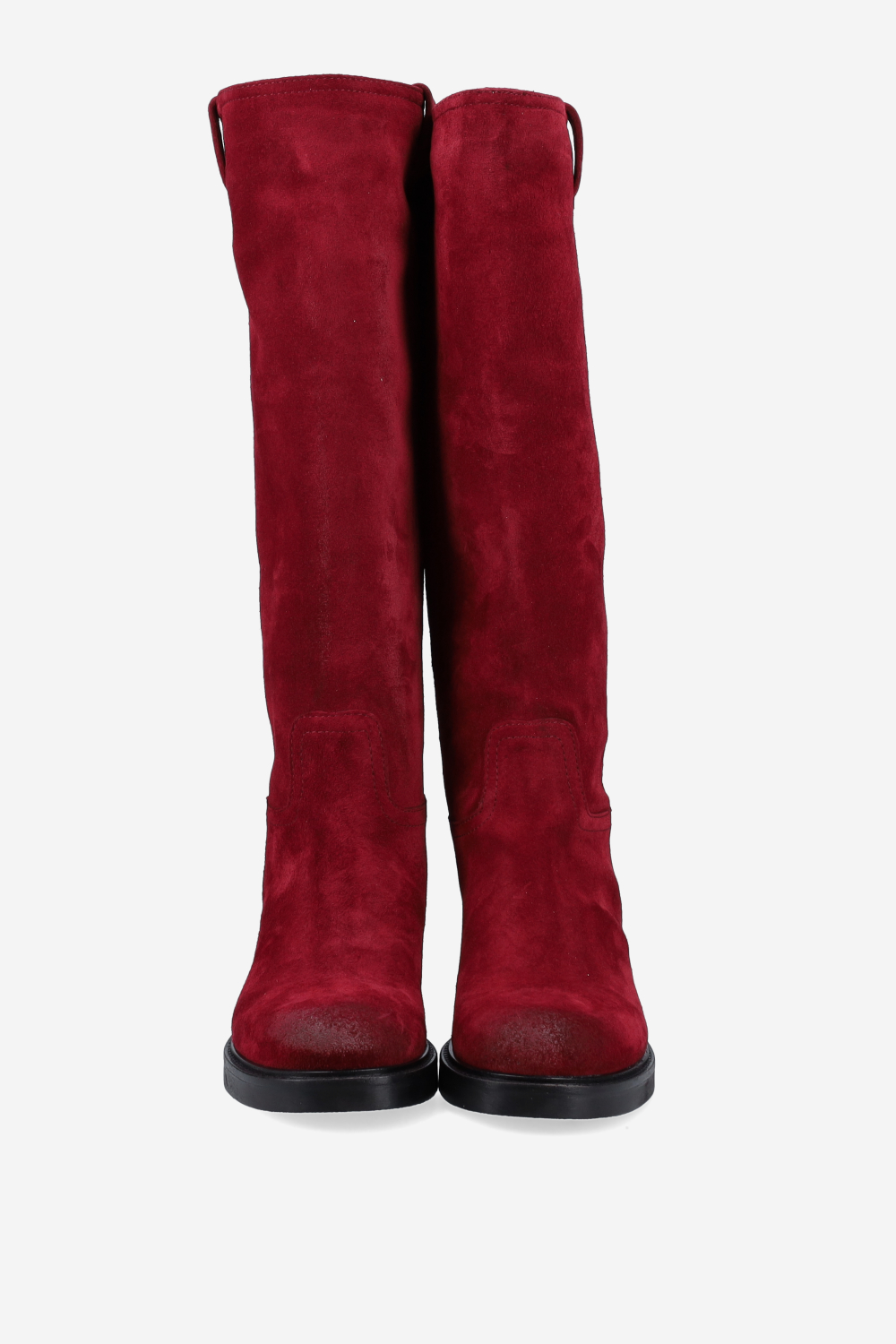 Knee-high suede boots