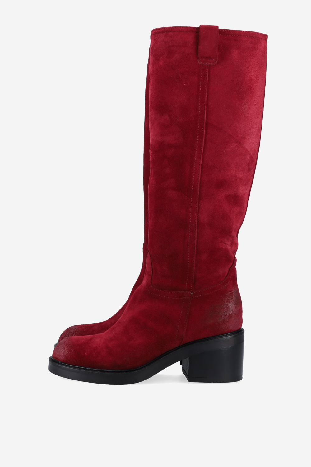 Knee-high suede boots