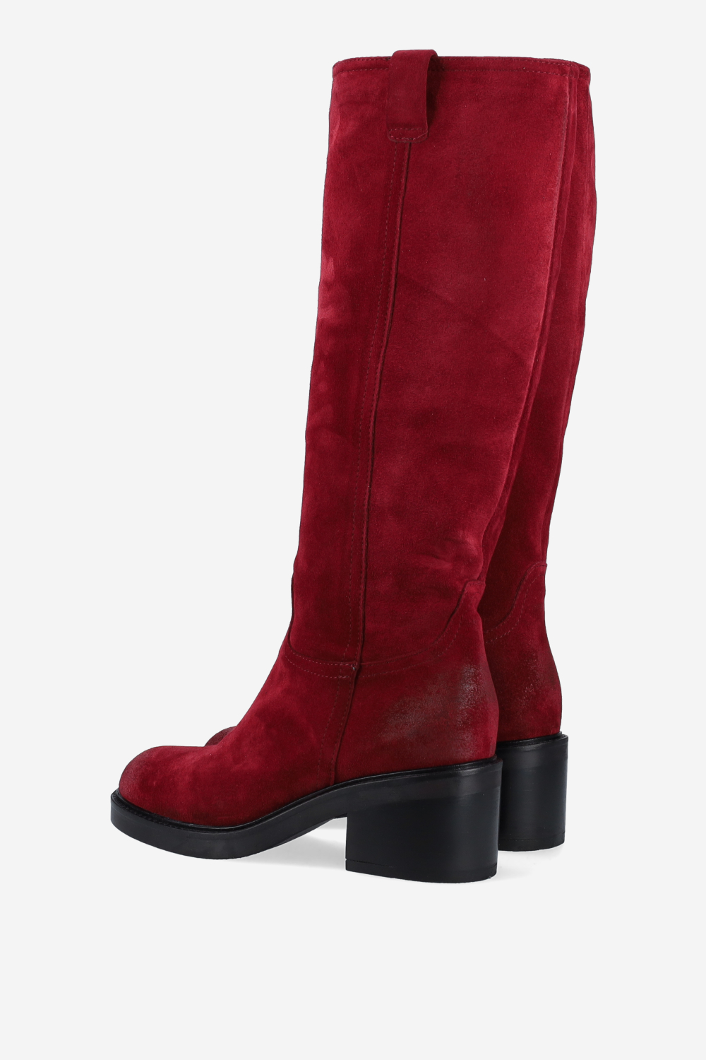 Knee-high suede boots