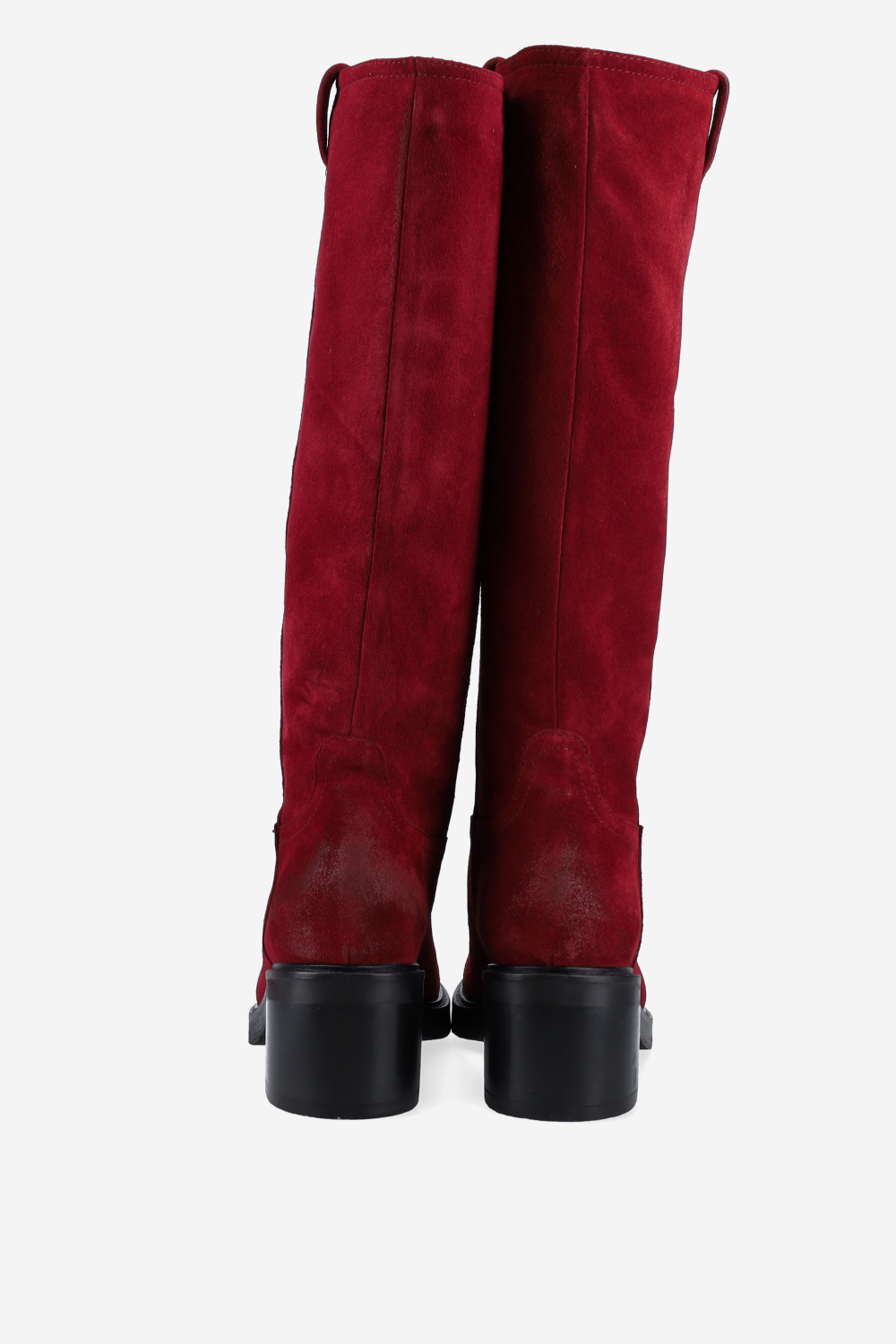 Knee-high suede boots