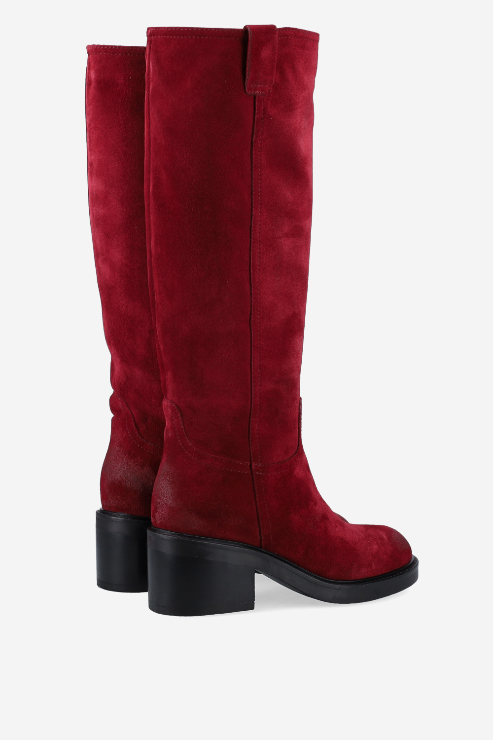 Knee-high suede boots