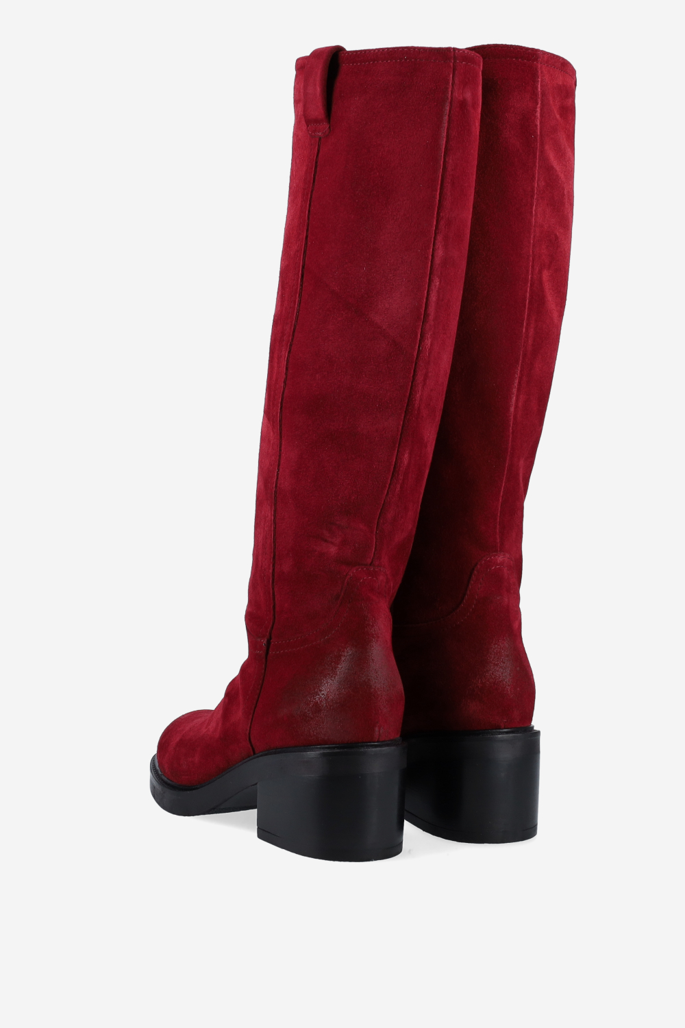 Knee-high suede boots