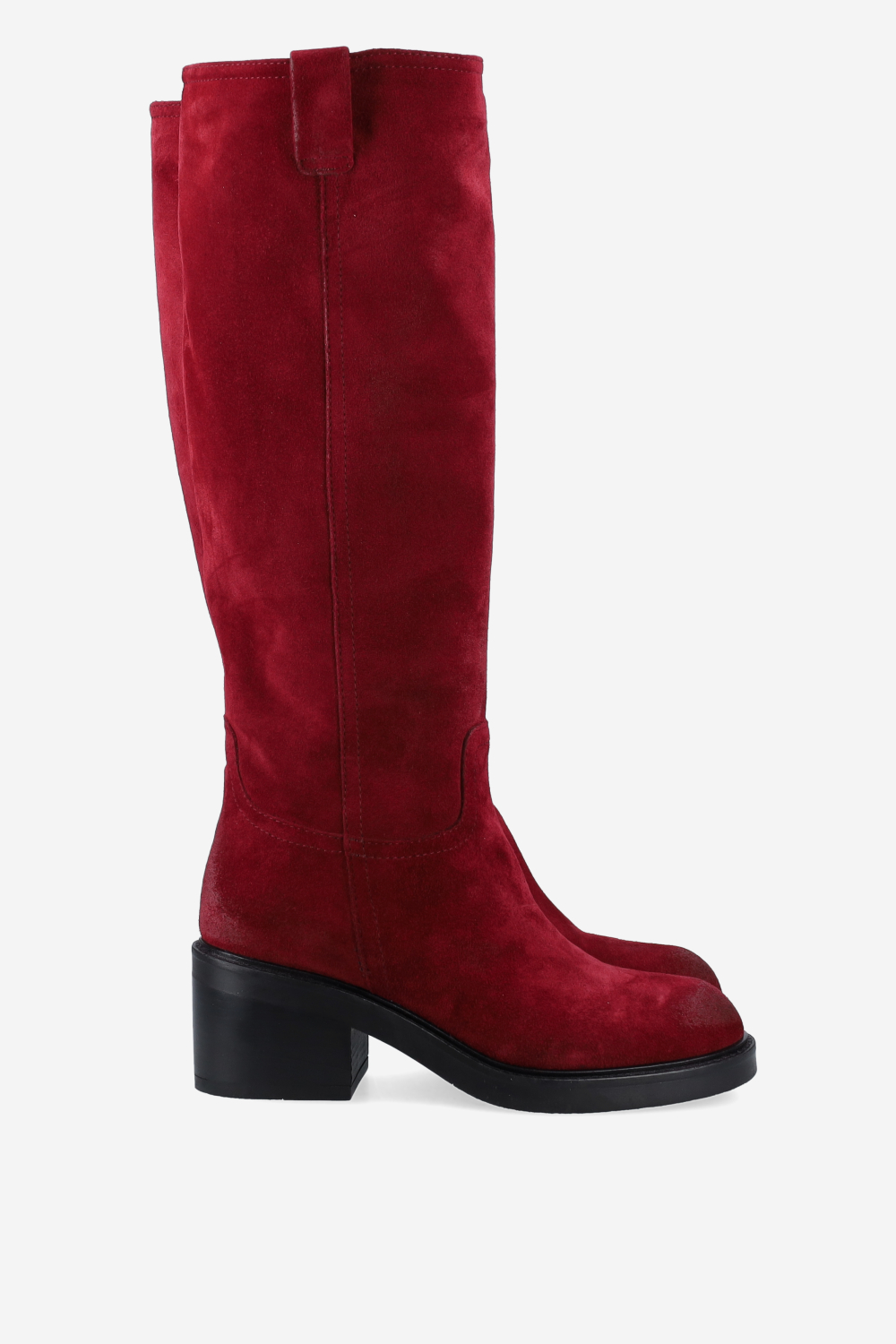 Knee-high suede boots