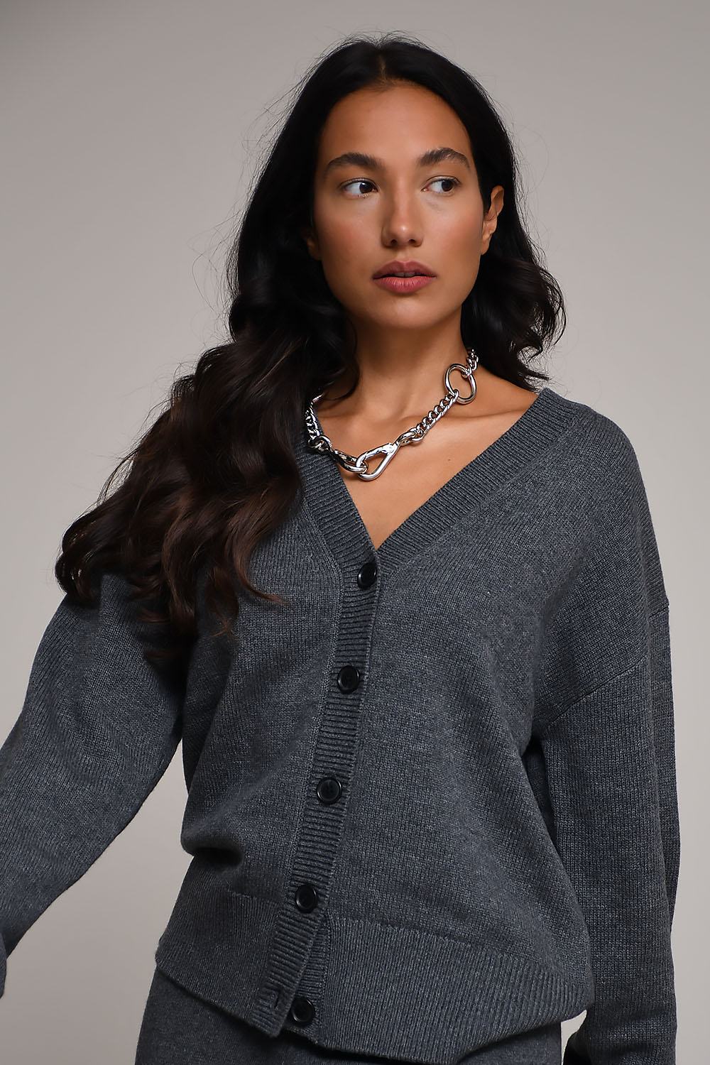 Rhea - Knitted wool heavy cardigan