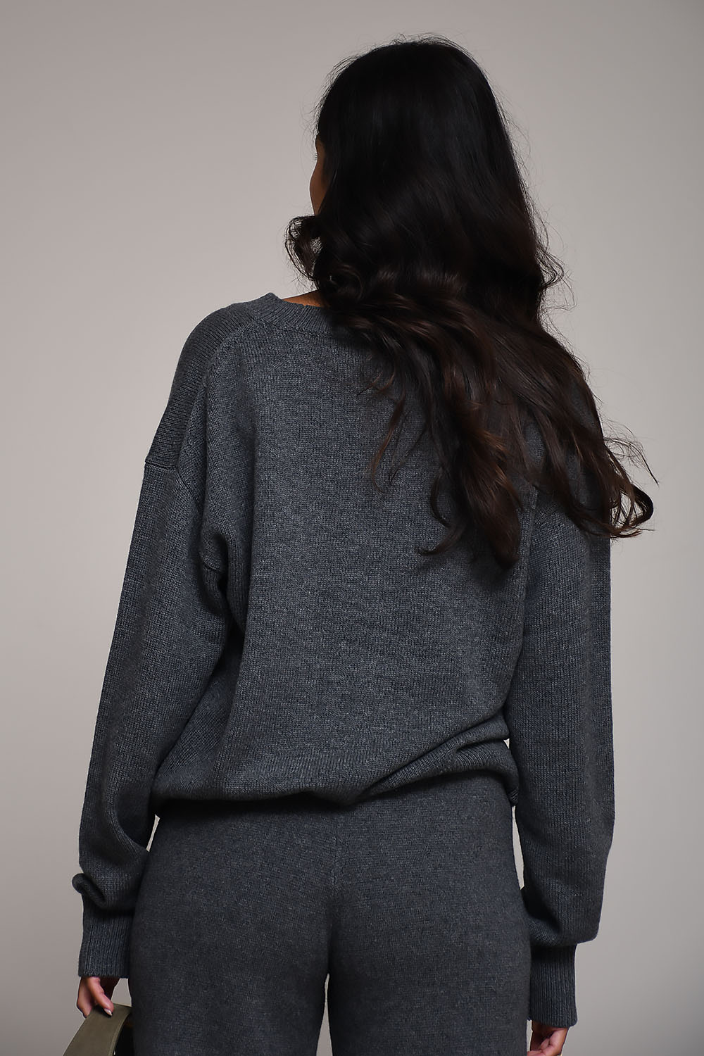 Knitted wool heavy cardigan