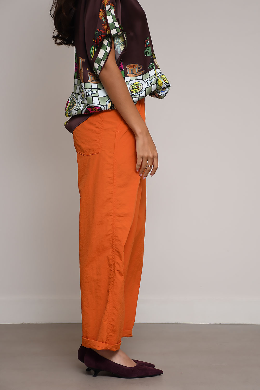 AOAP - Denim nylon hakama trousers