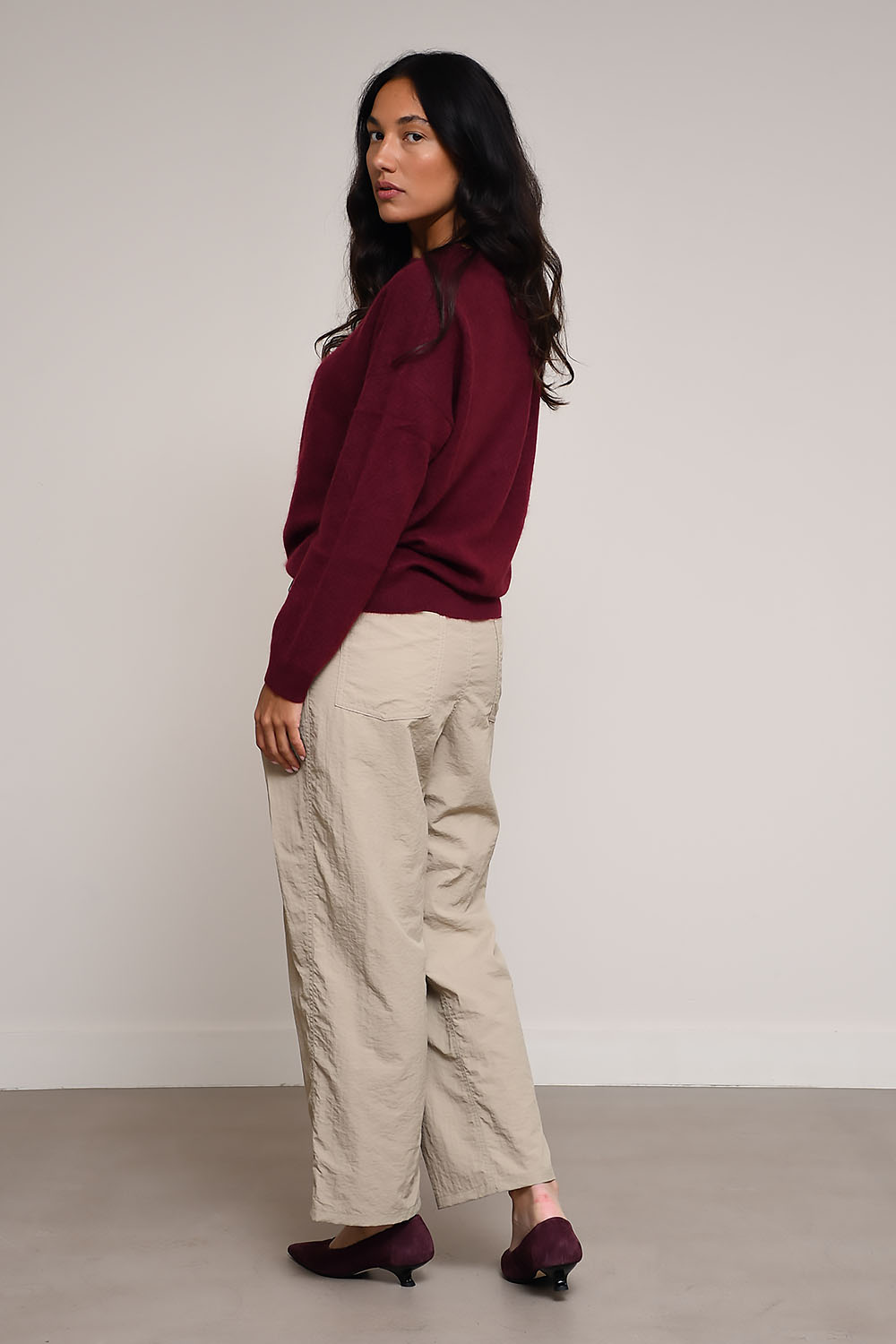 Denim nylon hakama trousers