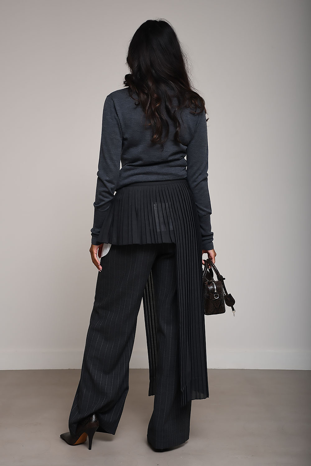 Avery atelier plisse pleated half skirt