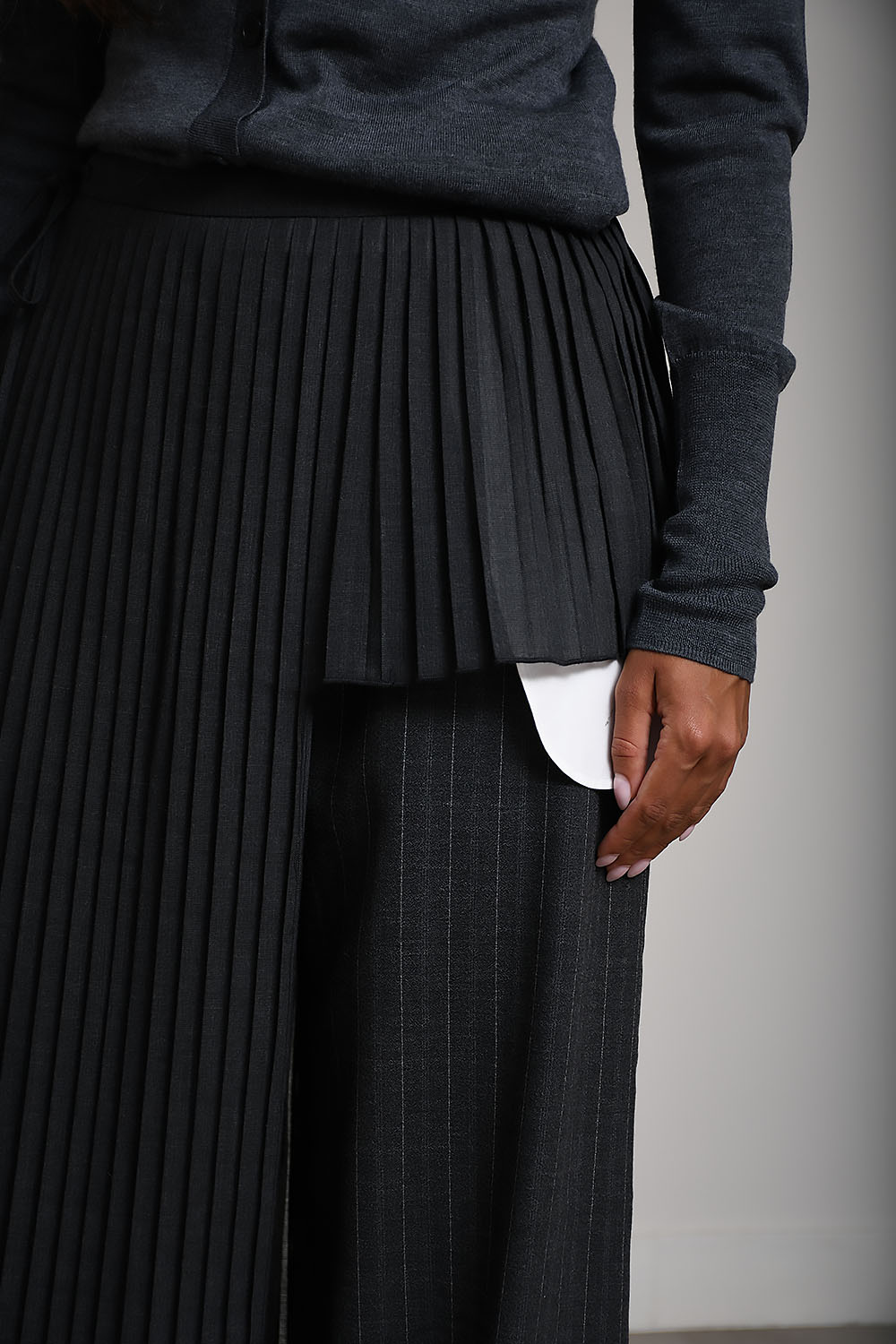 Avery atelier plisse pleated half skirt