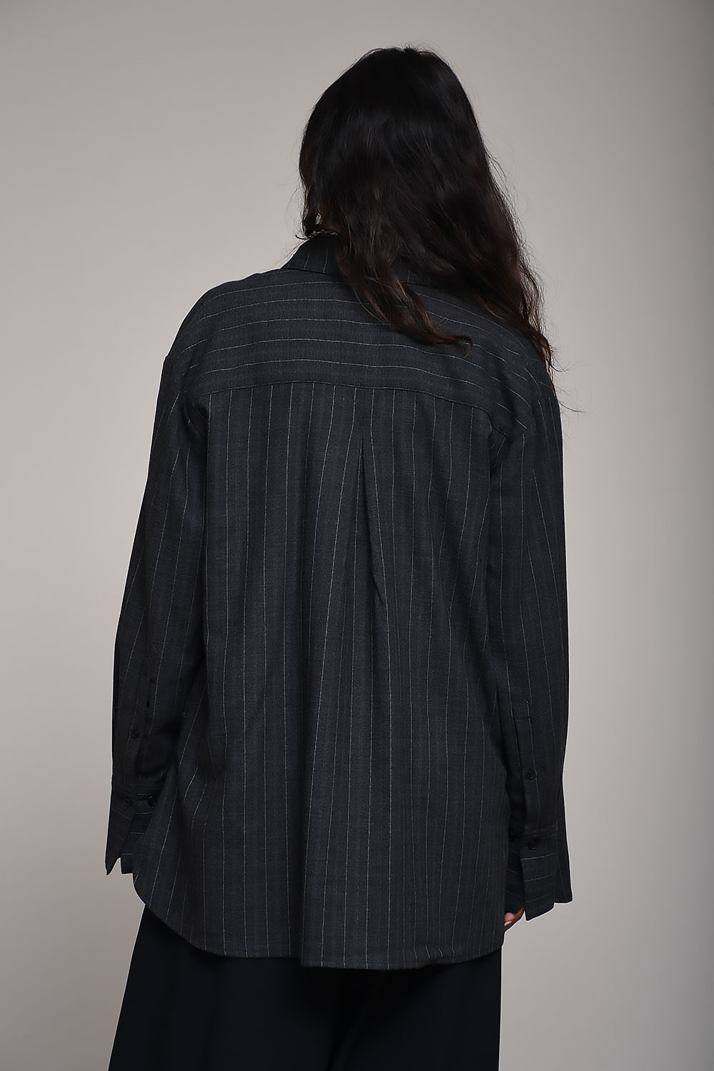Selenia pinstripe light wool shirt