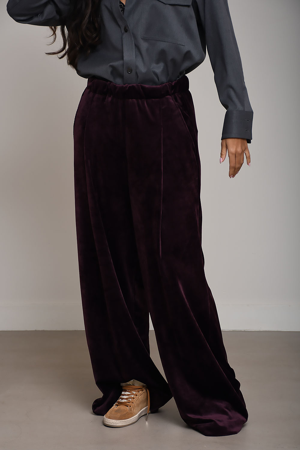 X collection Antwerp - Velvet loose pants