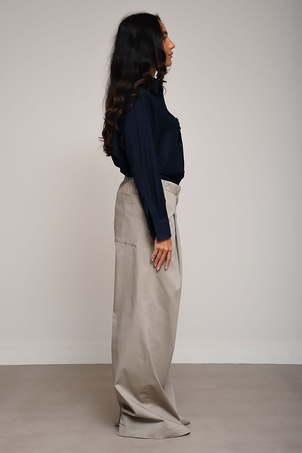 X collection Antwerp - Cotton twill stretch loose pants