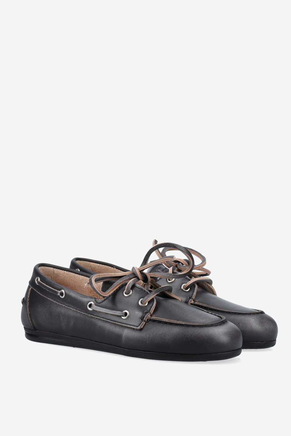 Posa - Brushed leather boat loafers