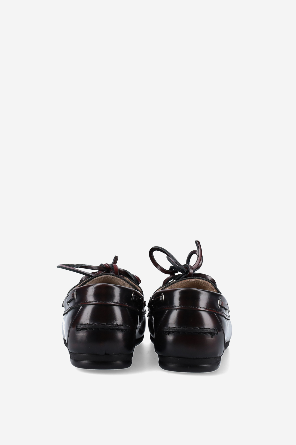 Brushed leather boat loafers