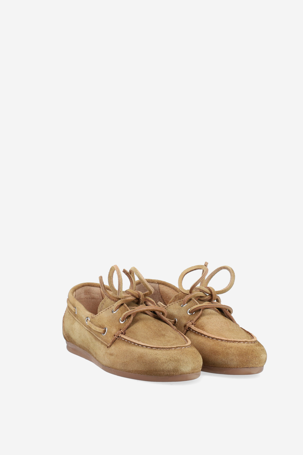 Brushed suede boat loafers