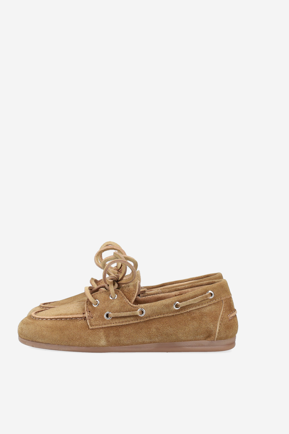 Brushed suede boat loafers