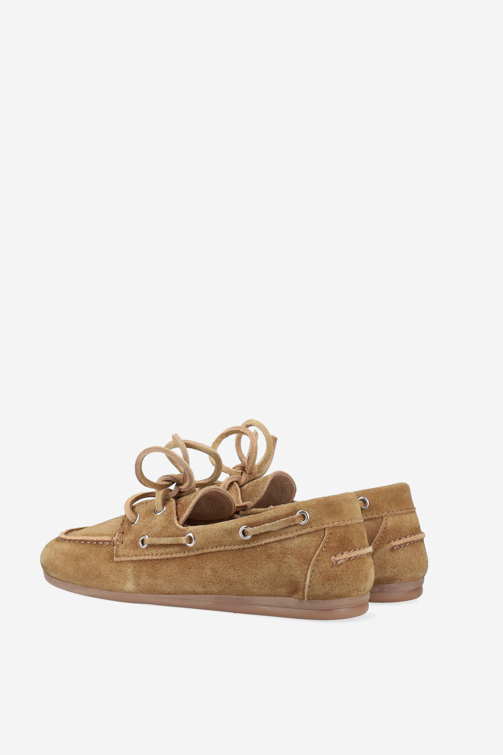 Brushed suede boat loafers