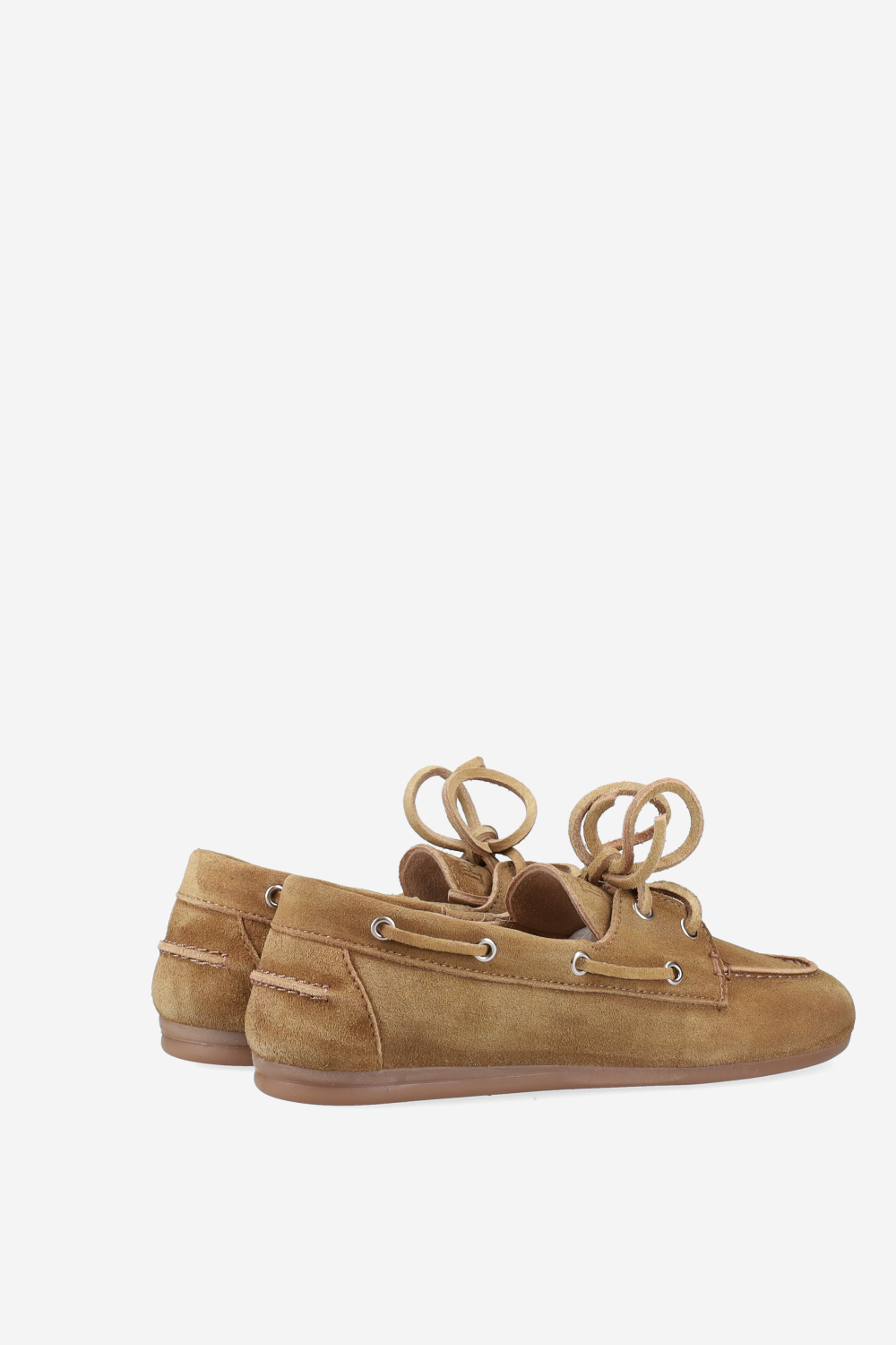 Brushed suede boat loafers