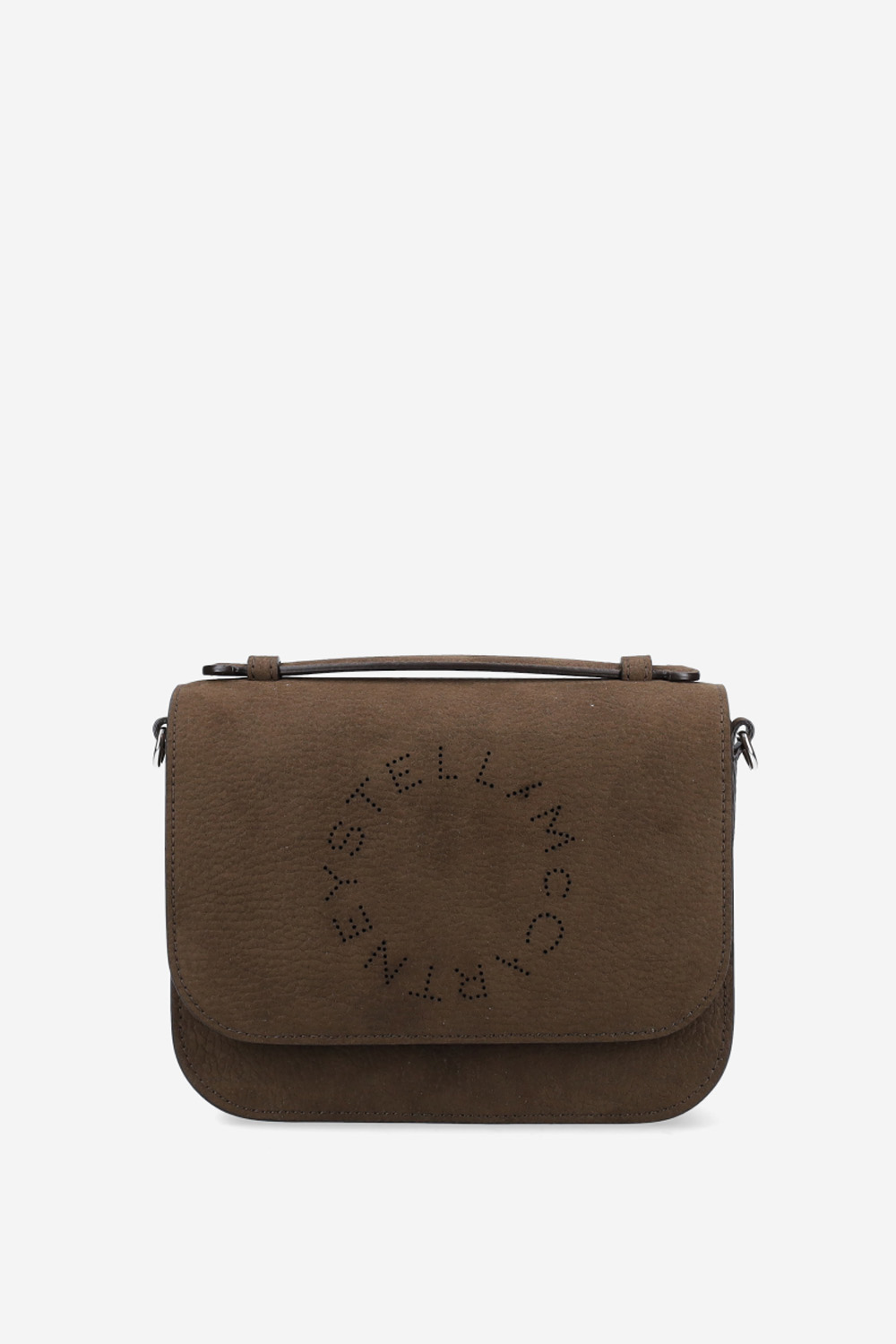 Stella McCartney - Logo flap suede crossbody