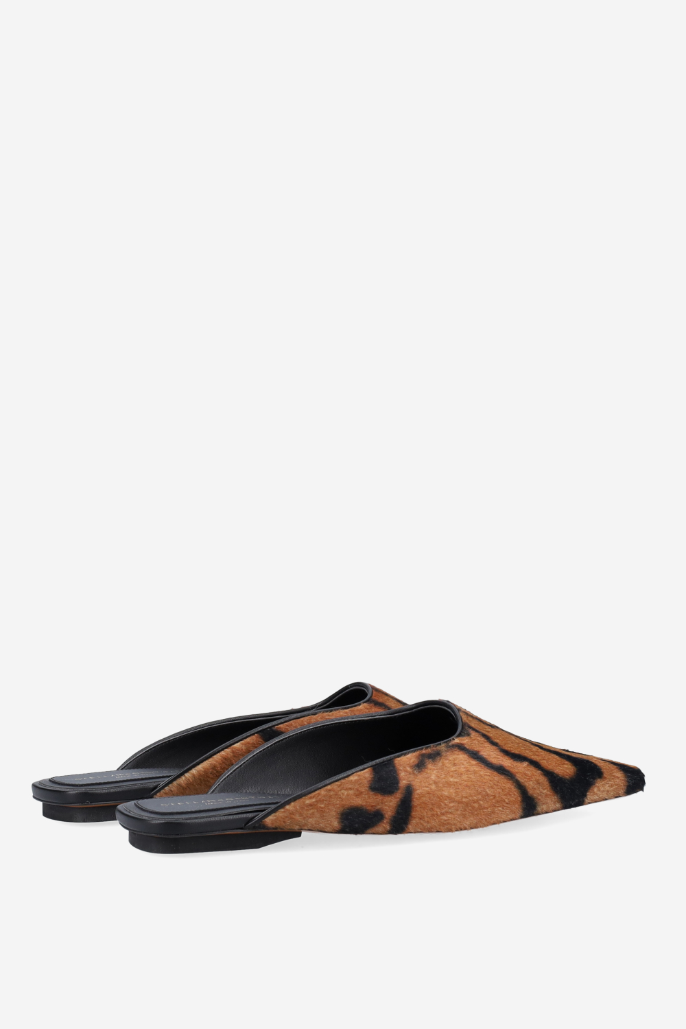 Velvet pattern print mules