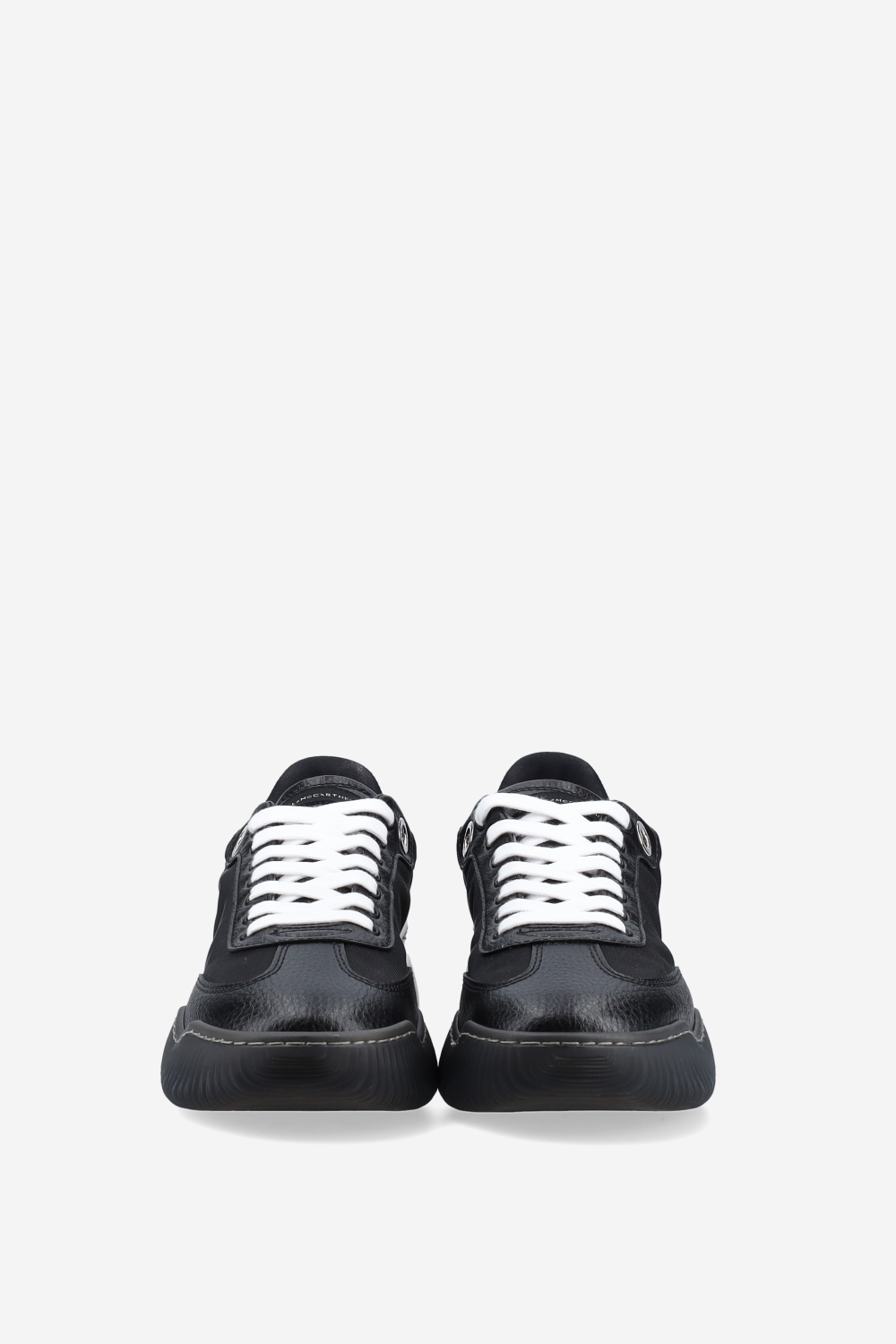 Loop lace-up vegan leather sneakers
