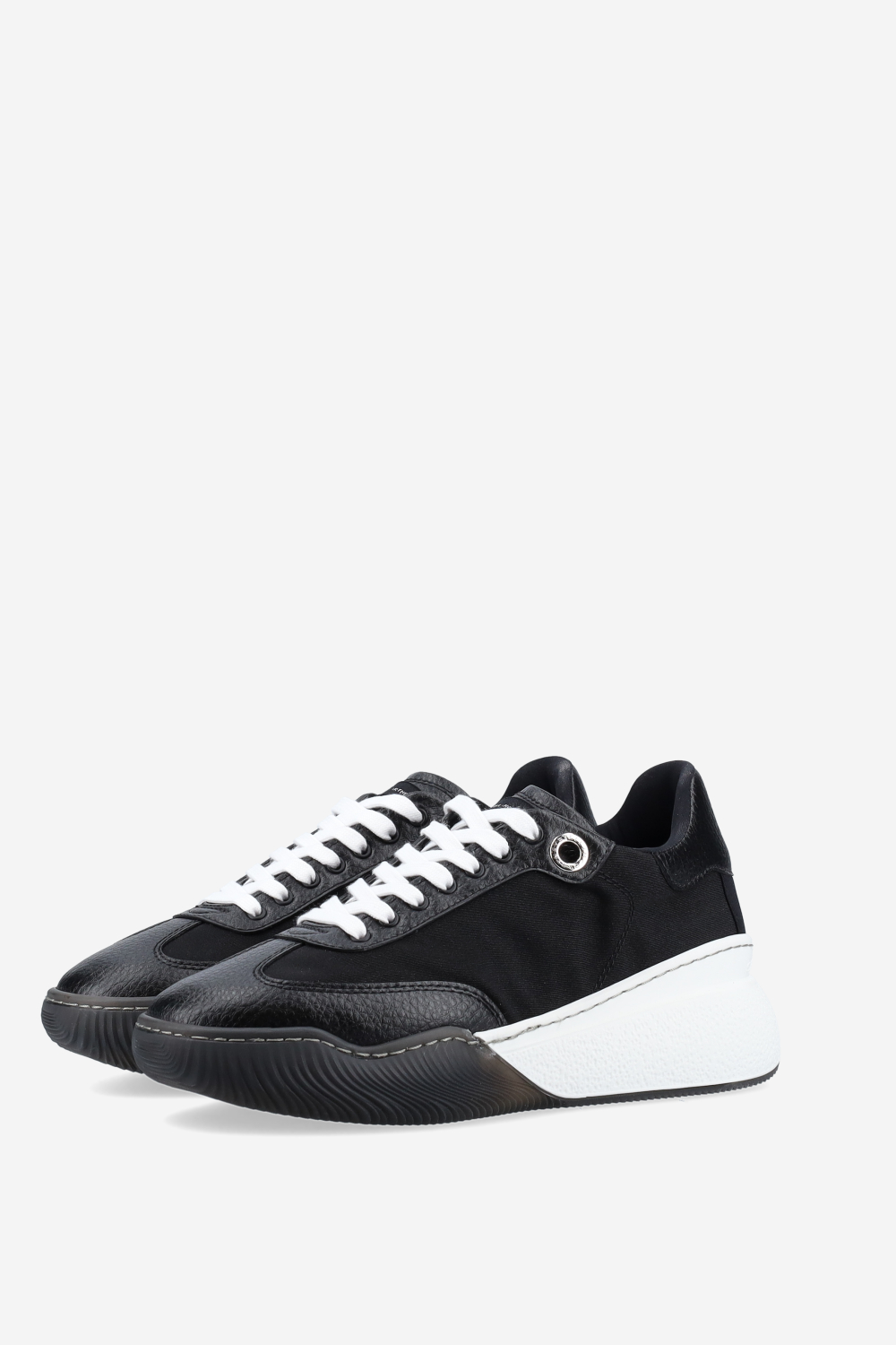Loop lace-up vegan leather sneakers